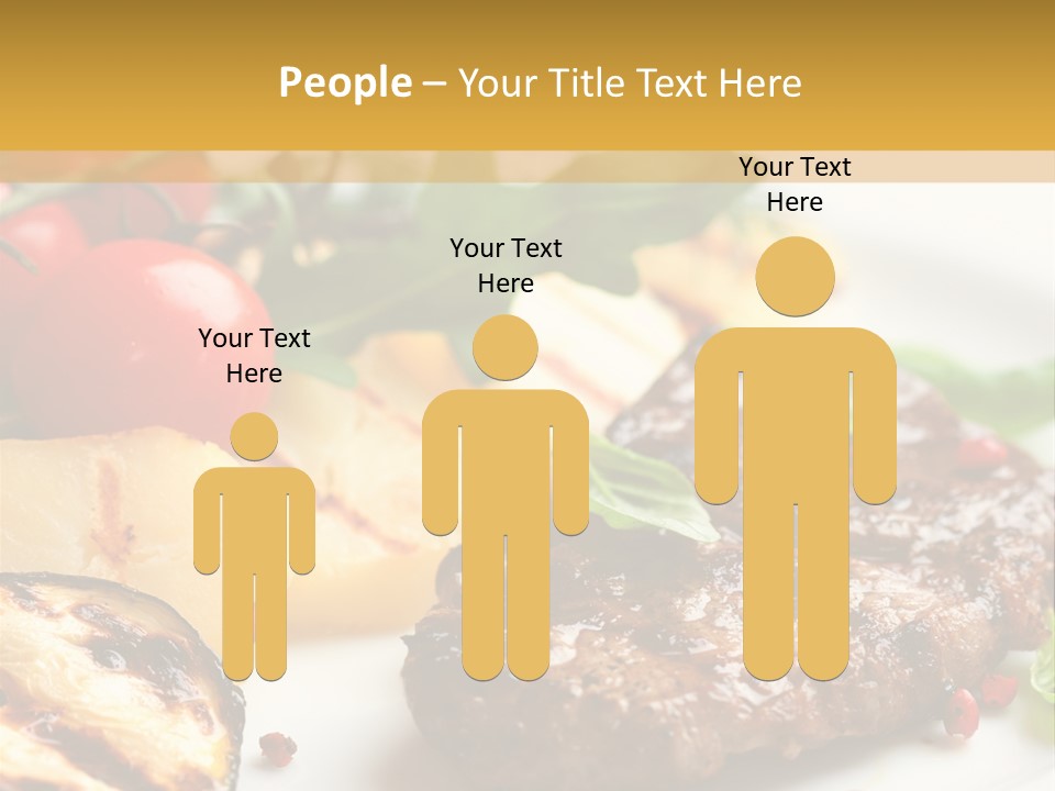 Vegetables Peppercorns Steak PowerPoint Template