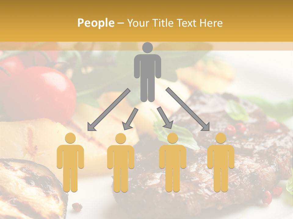Vegetables Peppercorns Steak PowerPoint Template
