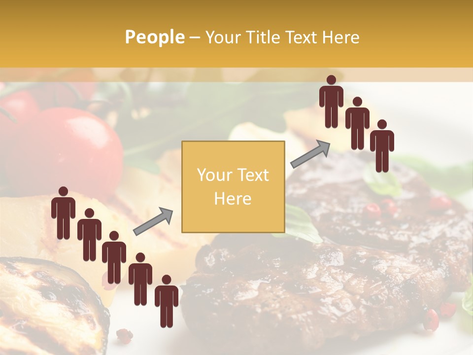 Vegetables Peppercorns Steak PowerPoint Template