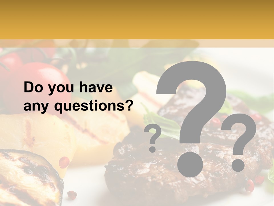 Vegetables Peppercorns Steak PowerPoint Template