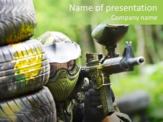 Military Aiming Fight PowerPoint Template