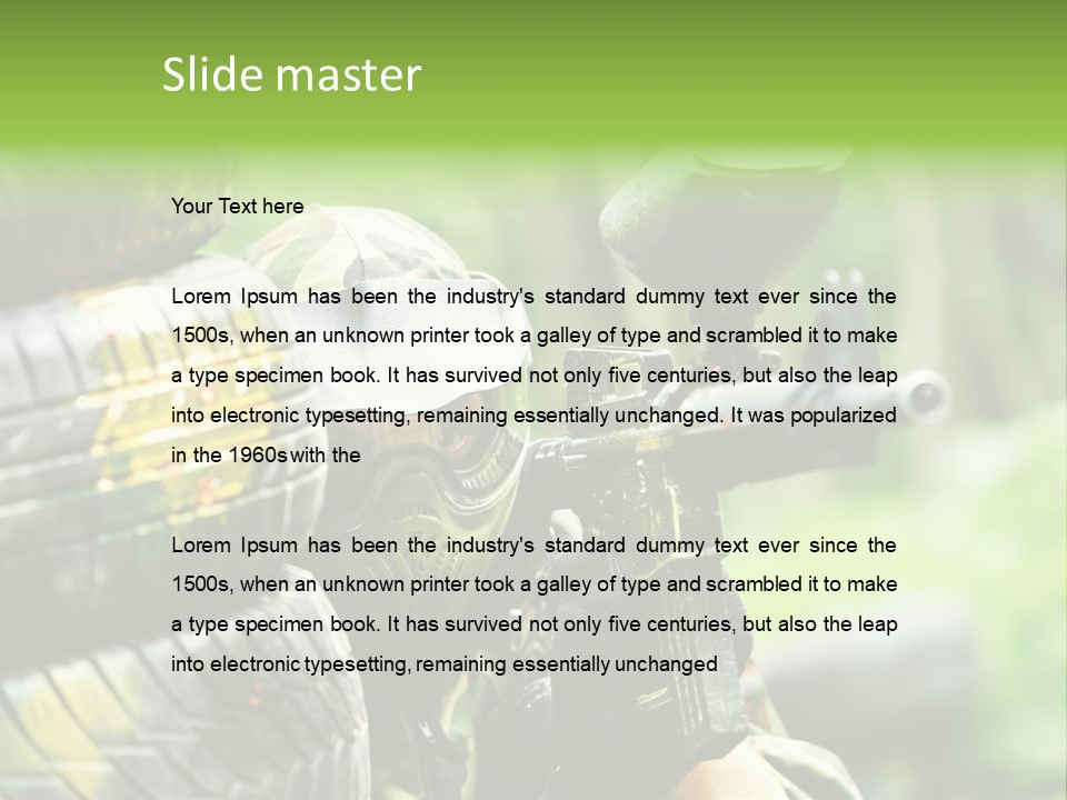 Military Aiming Fight PowerPoint Template