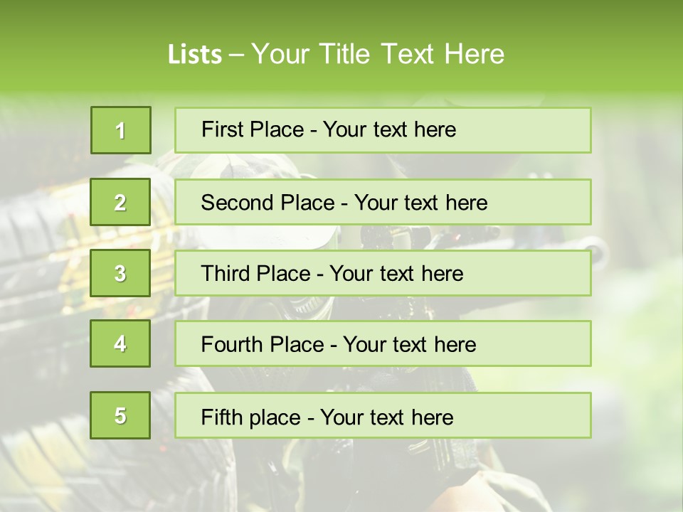 Military Aiming Fight PowerPoint Template
