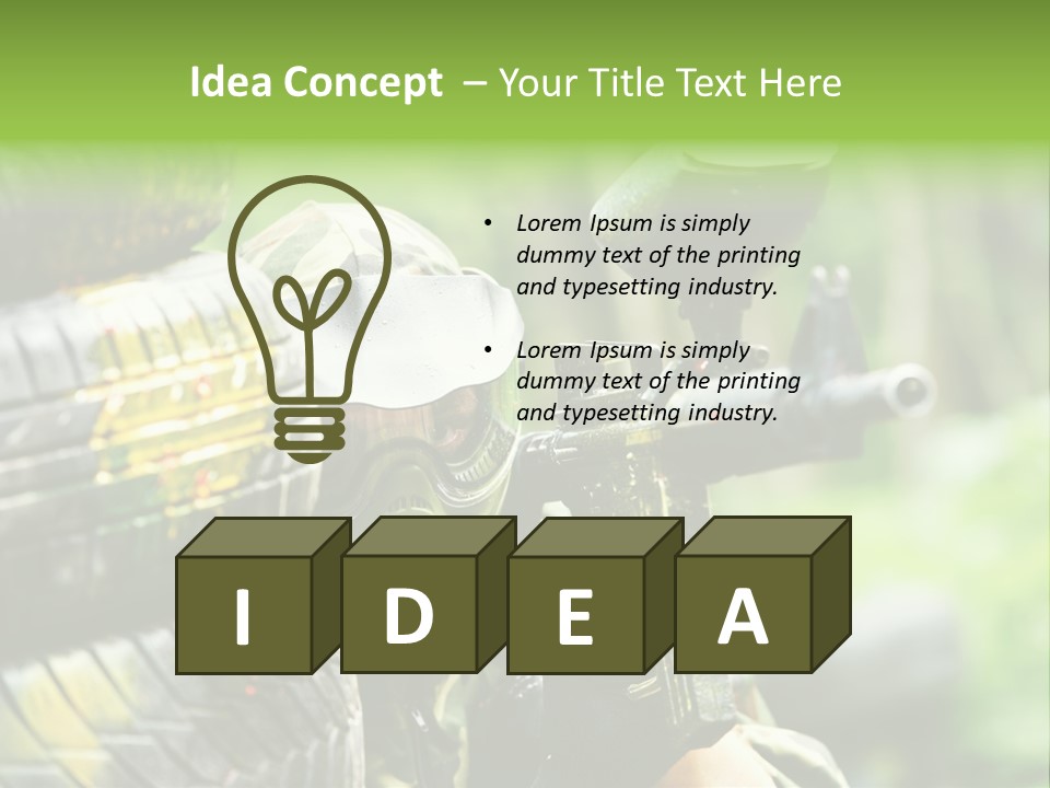 Military Aiming Fight PowerPoint Template