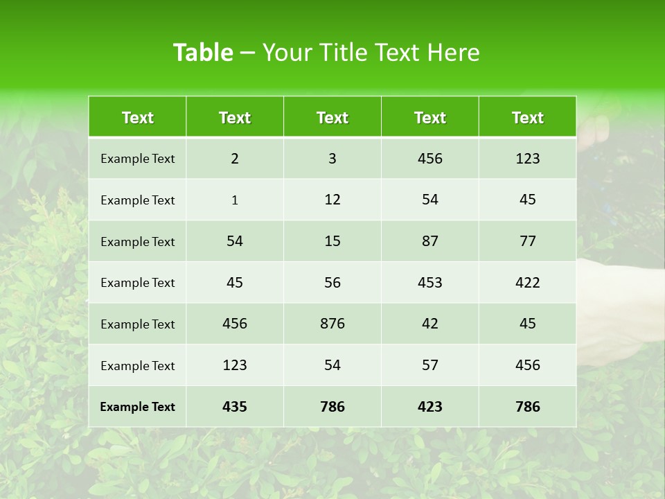 Green Power One PowerPoint Template