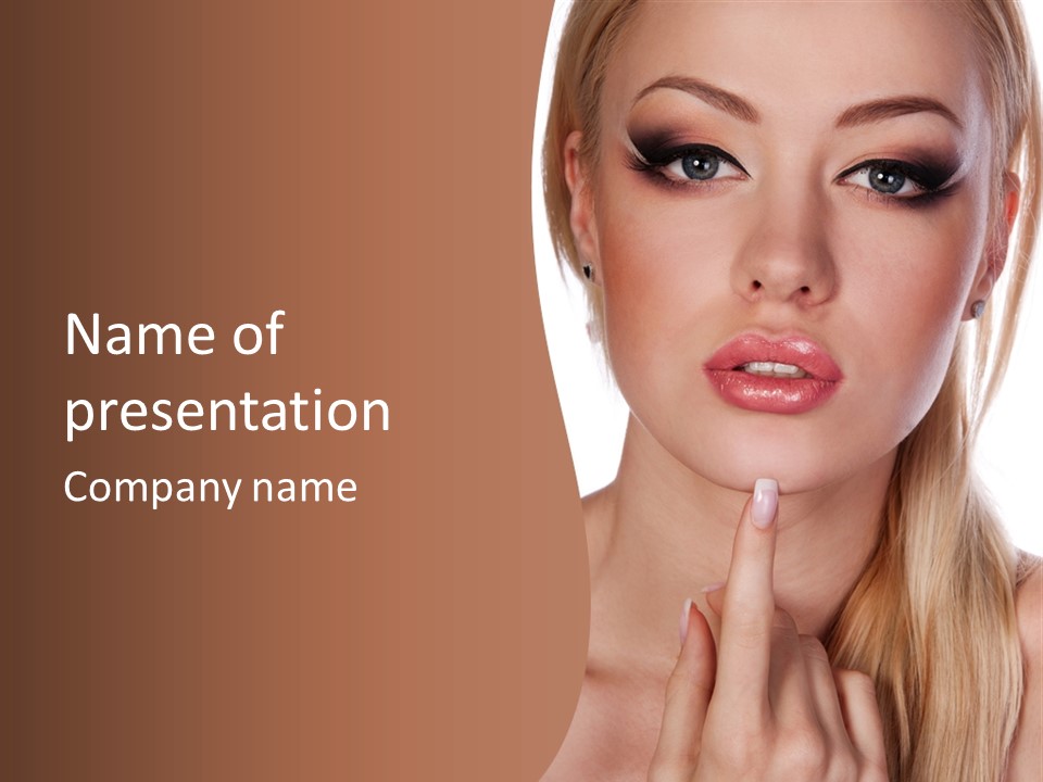 Cover Blond Woman Young PowerPoint Template