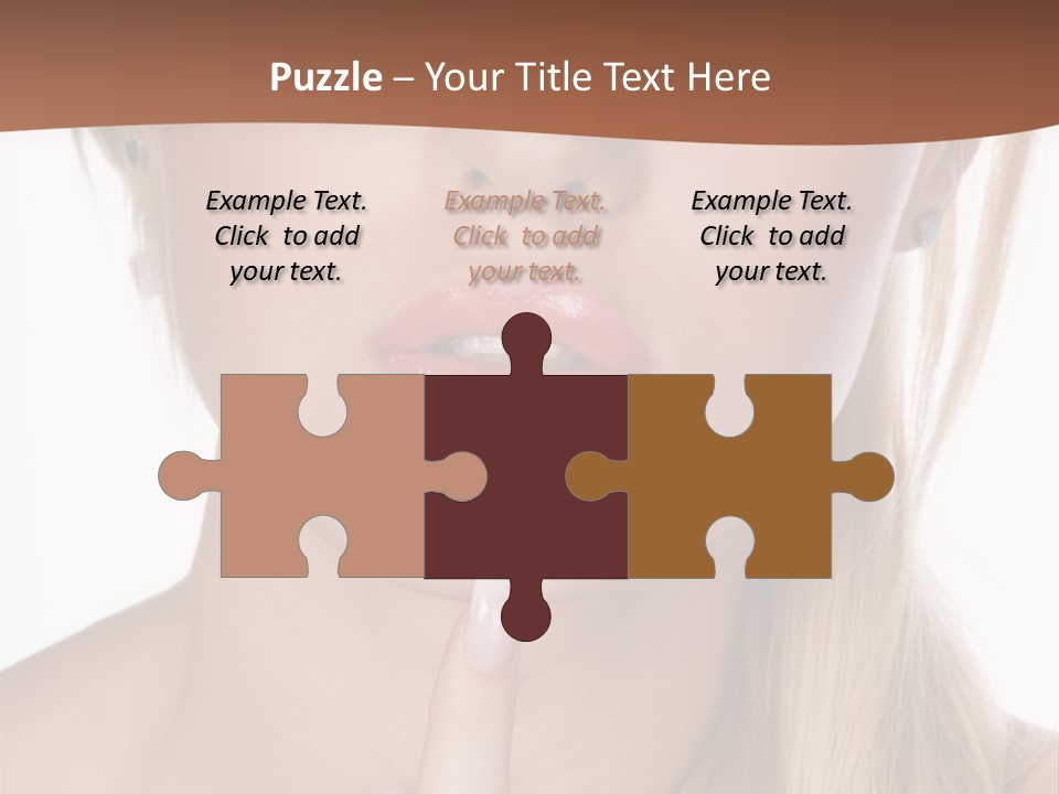 Cover Blond Woman Young PowerPoint Template