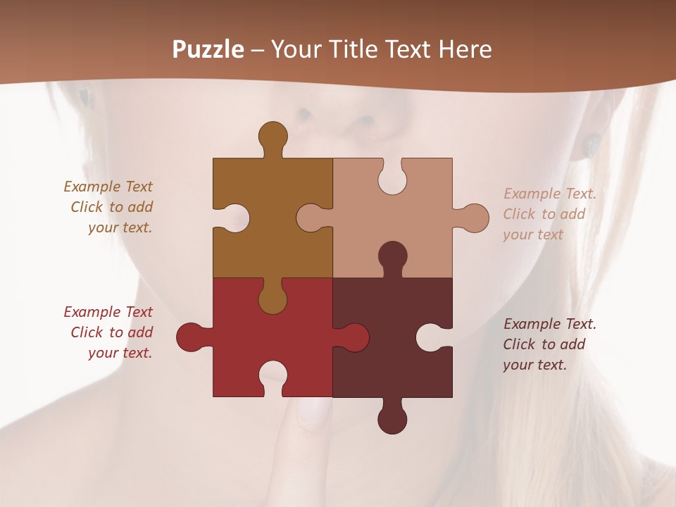 Cover Blond Woman Young PowerPoint Template