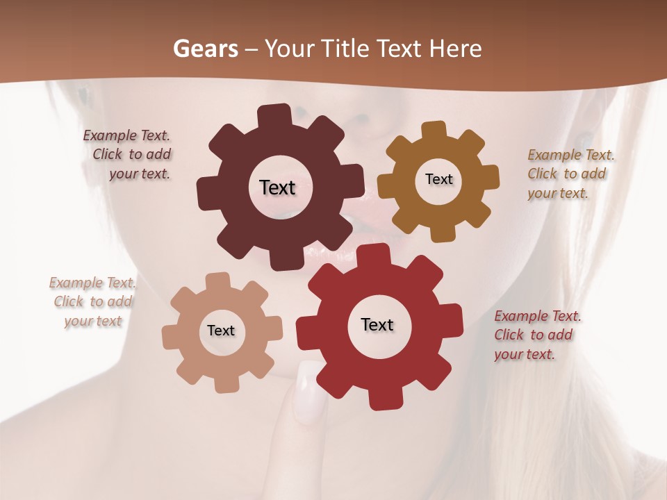 Cover Blond Woman Young PowerPoint Template