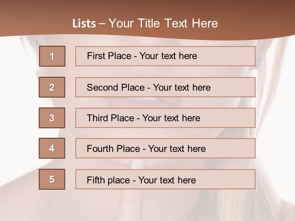 Cover Blond Woman Young PowerPoint Template