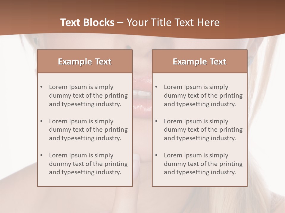 Cover Blond Woman Young PowerPoint Template