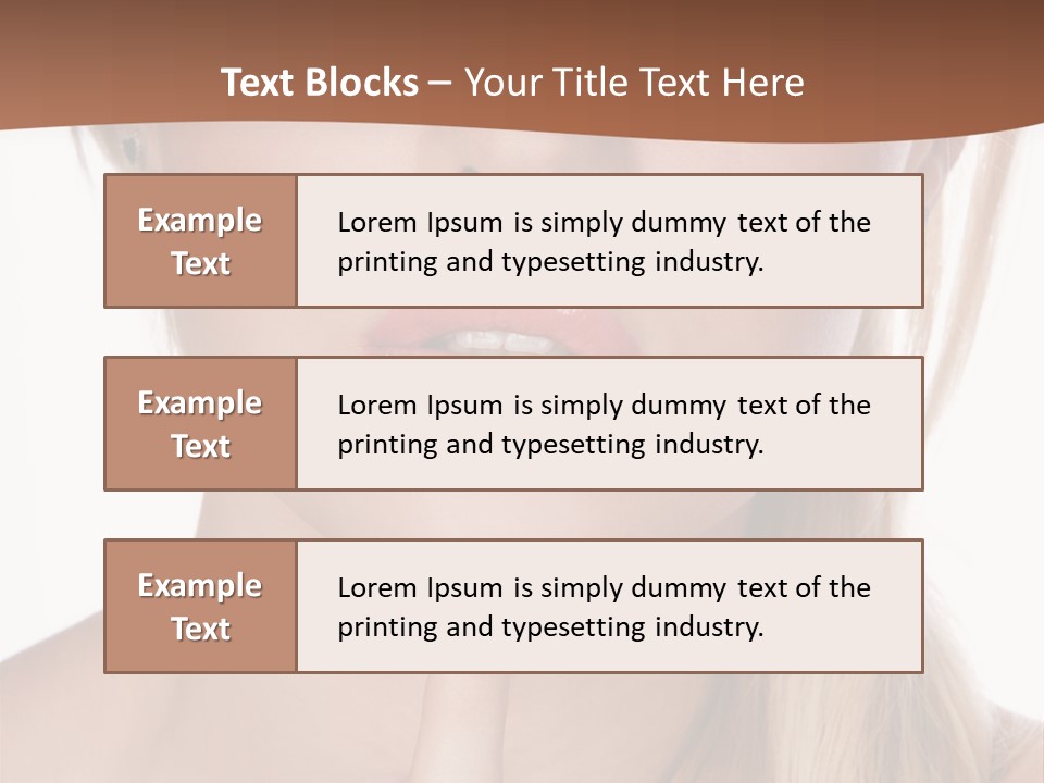 Cover Blond Woman Young PowerPoint Template