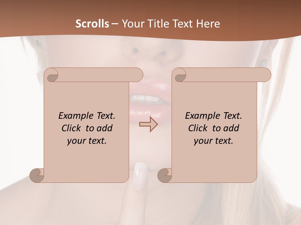 Cover Blond Woman Young PowerPoint Template