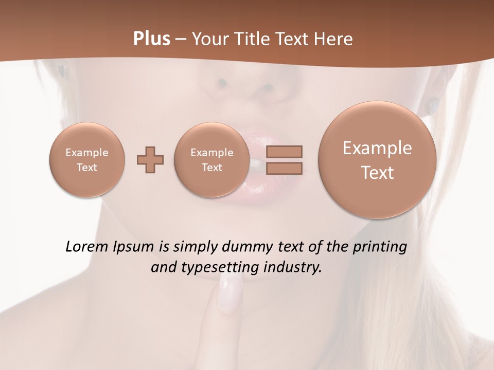 Cover Blond Woman Young PowerPoint Template