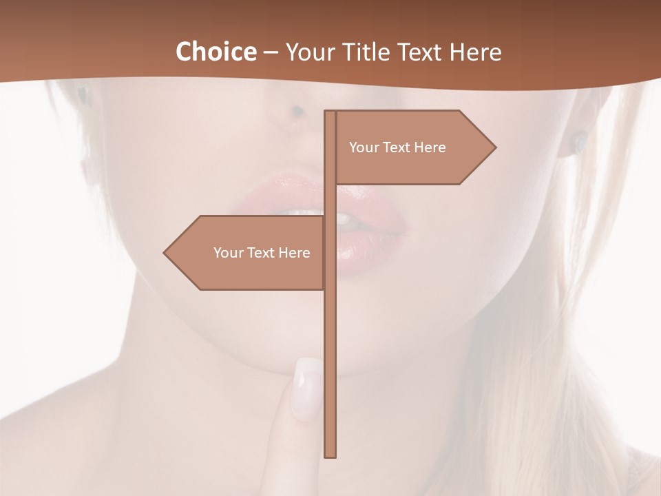 Cover Blond Woman Young PowerPoint Template