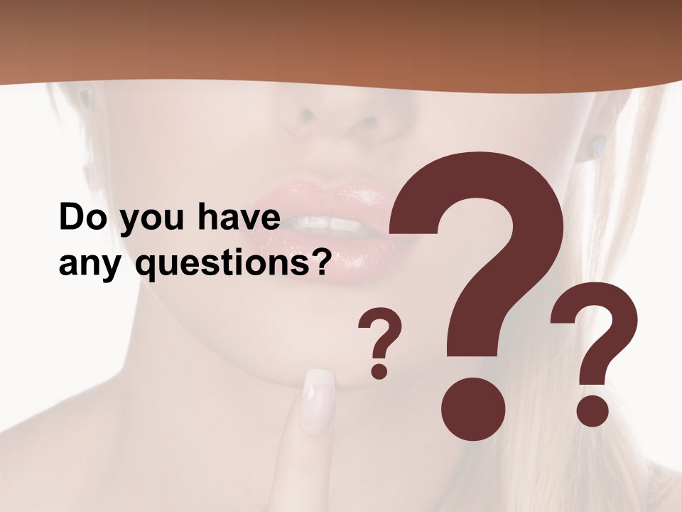 Cover Blond Woman Young PowerPoint Template