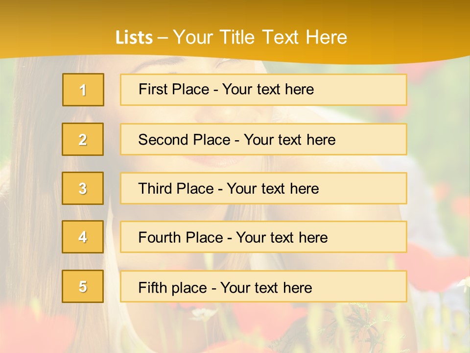 Meadow Fun Lying PowerPoint Template