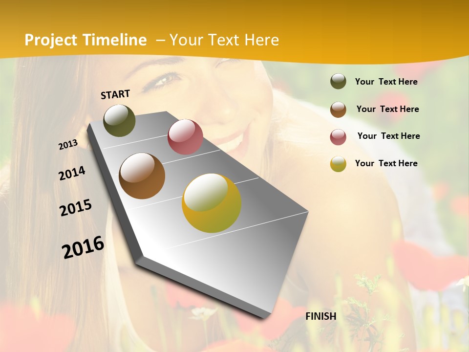 Meadow Fun Lying PowerPoint Template