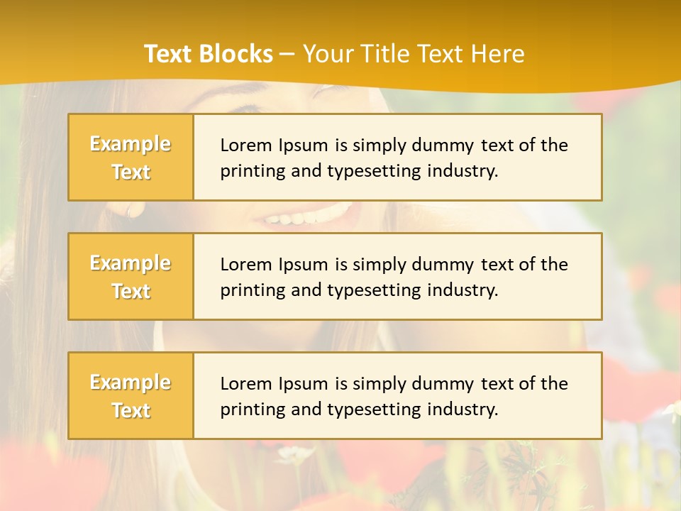 Meadow Fun Lying PowerPoint Template