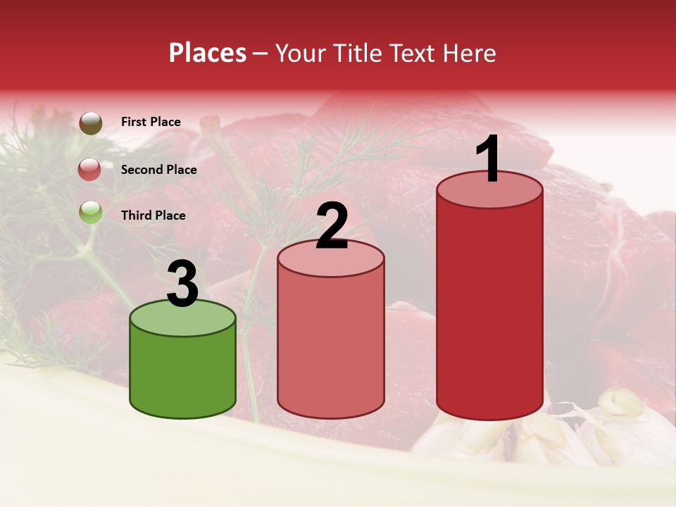 Pieces Cow Isolated PowerPoint Template