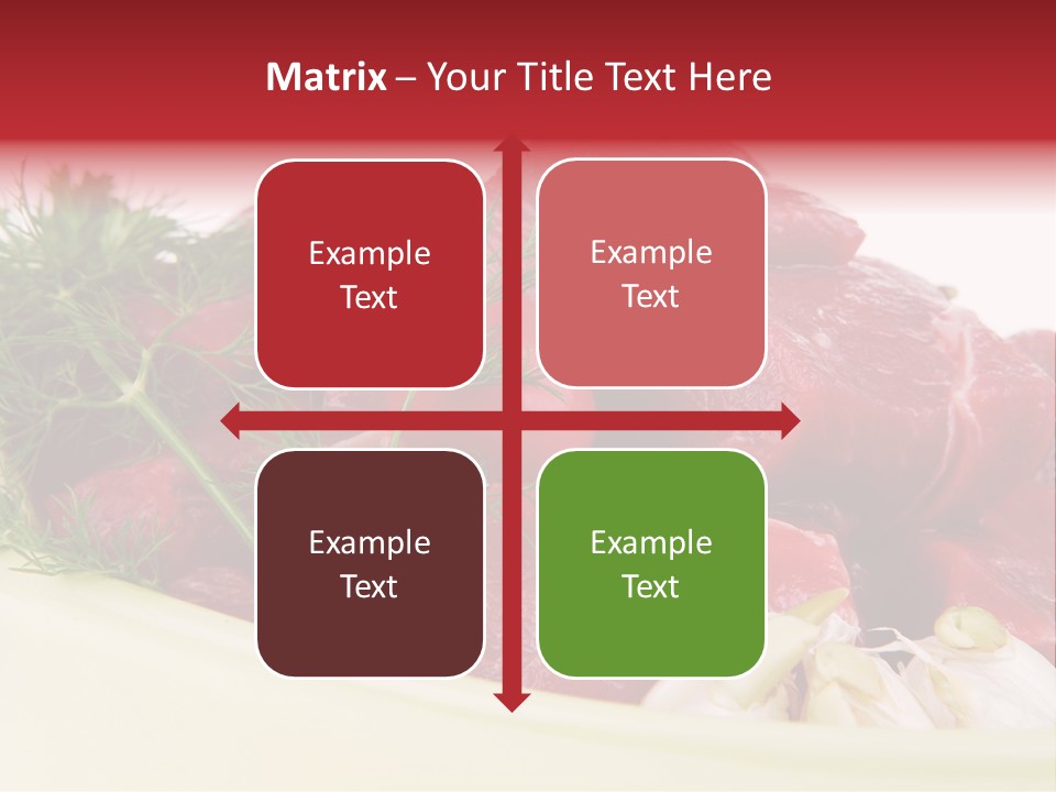 Pieces Cow Isolated PowerPoint Template