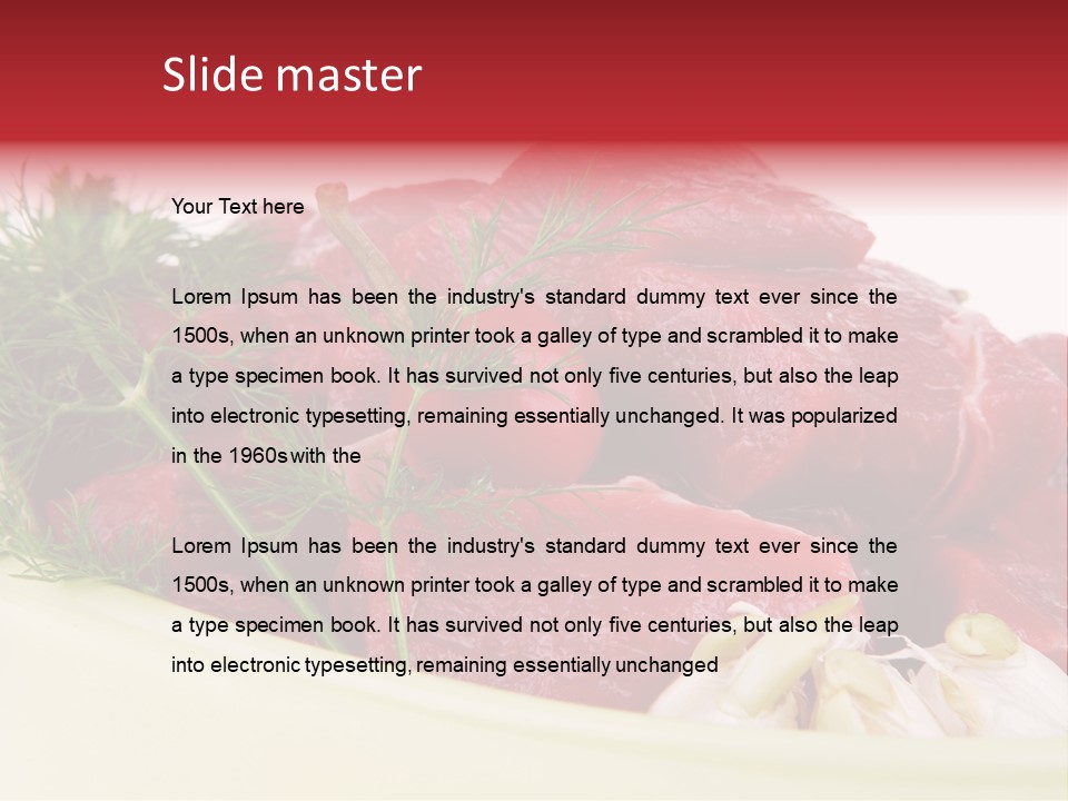 Pieces Cow Isolated PowerPoint Template