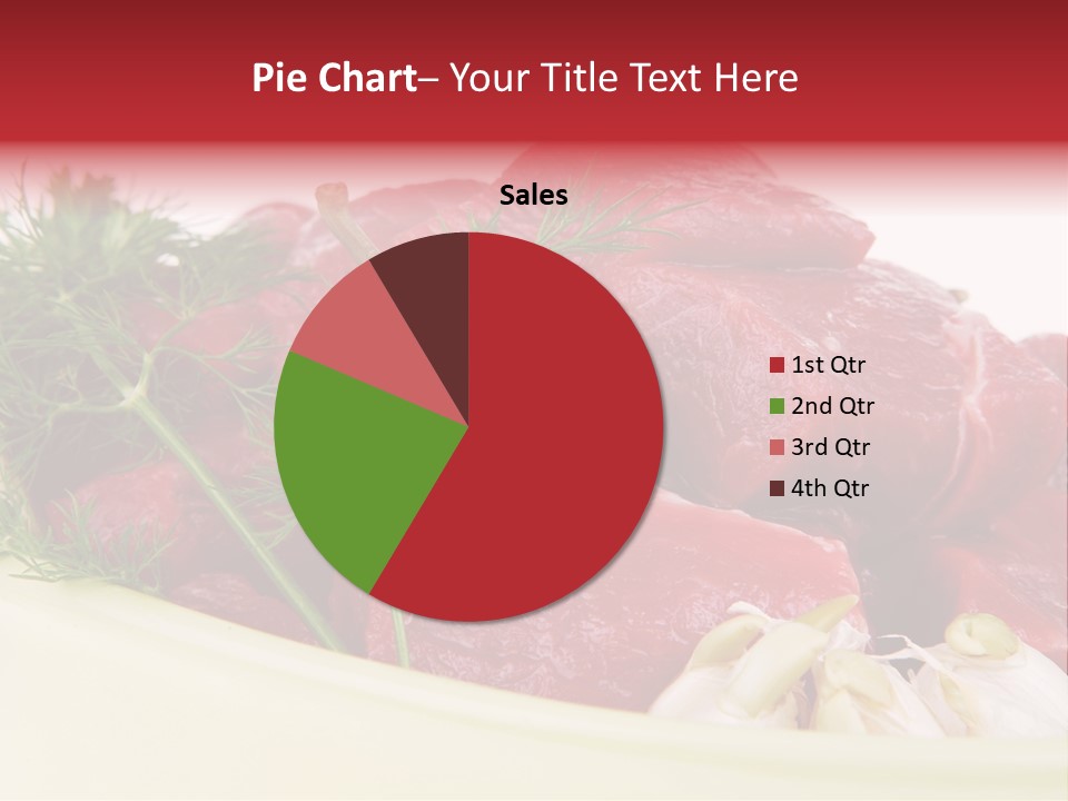 Pieces Cow Isolated PowerPoint Template