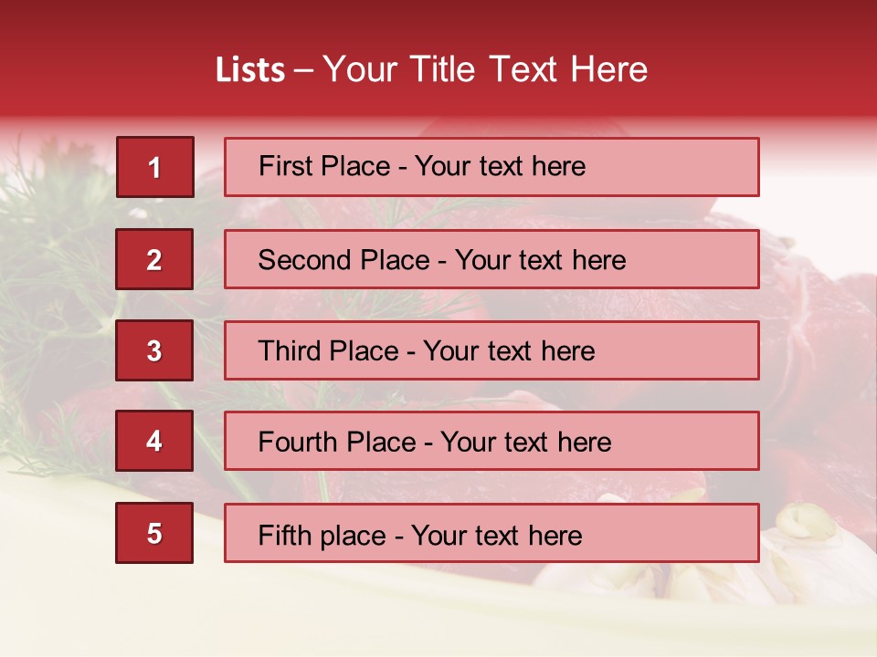Pieces Cow Isolated PowerPoint Template