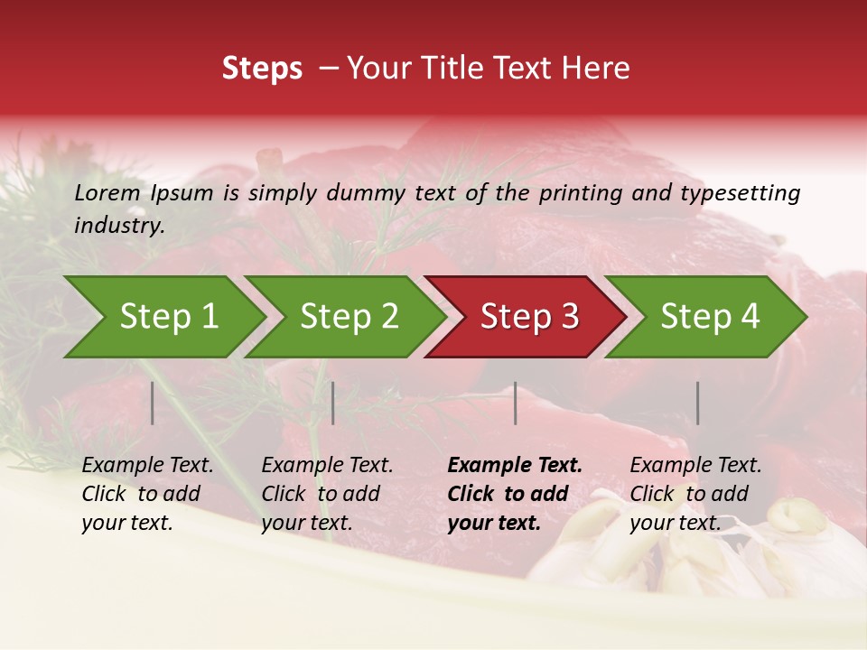 Pieces Cow Isolated PowerPoint Template