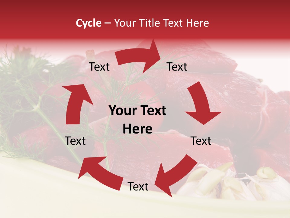 Pieces Cow Isolated PowerPoint Template