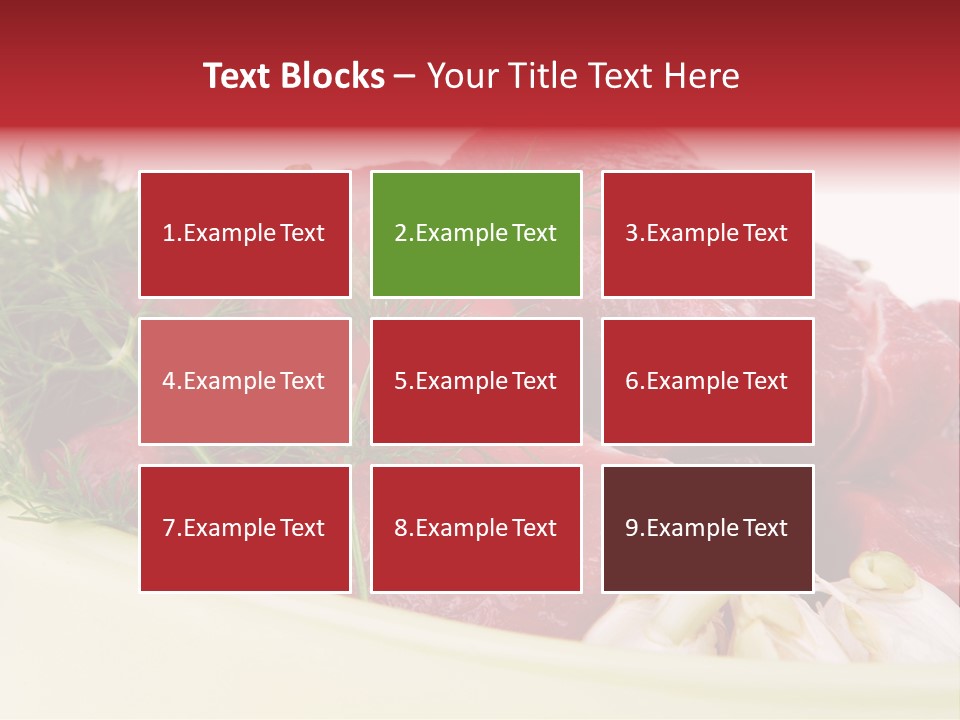 Pieces Cow Isolated PowerPoint Template