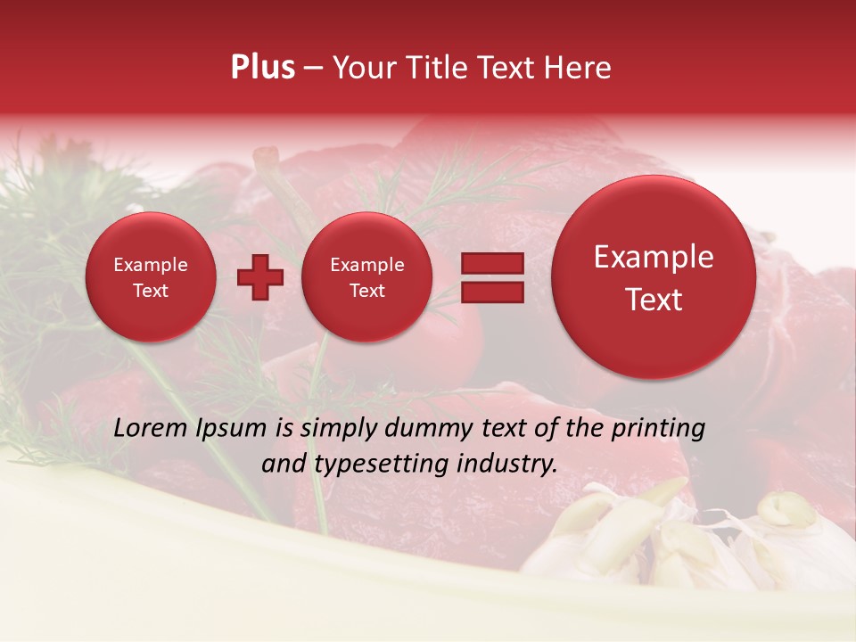 Pieces Cow Isolated PowerPoint Template