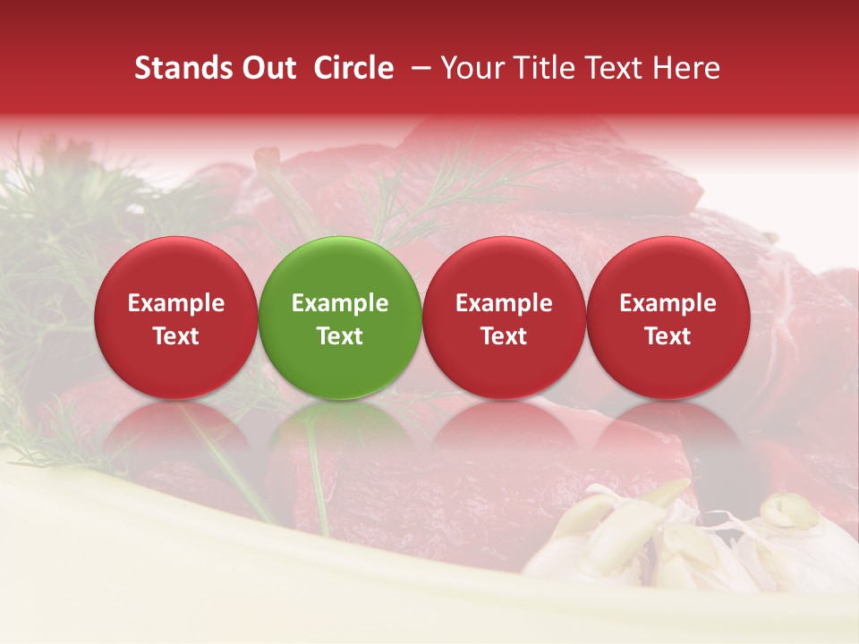 Pieces Cow Isolated PowerPoint Template