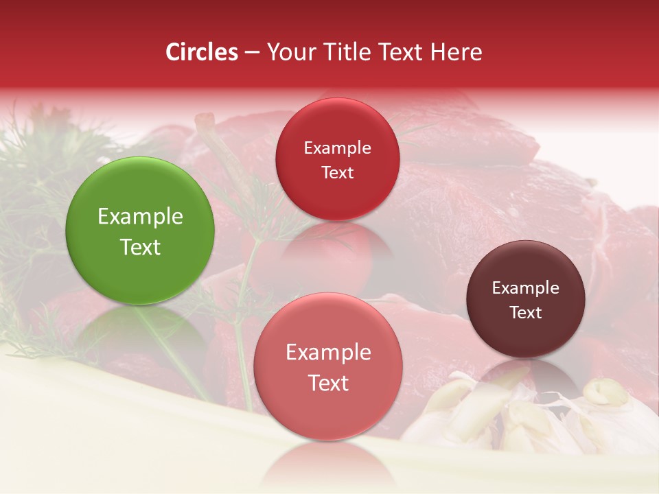 Pieces Cow Isolated PowerPoint Template