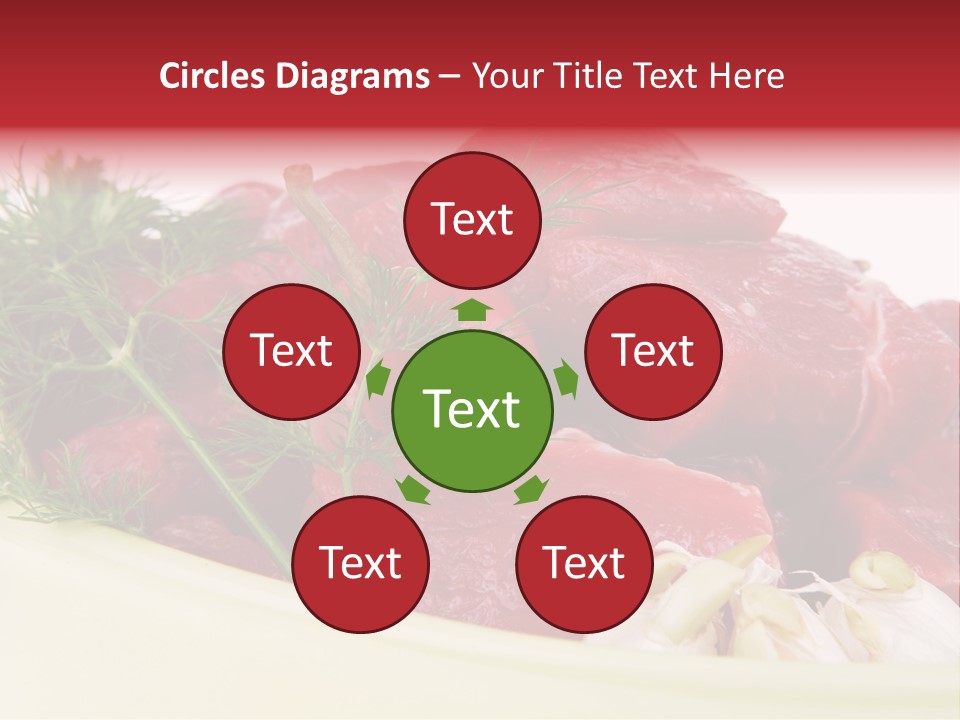 Pieces Cow Isolated PowerPoint Template