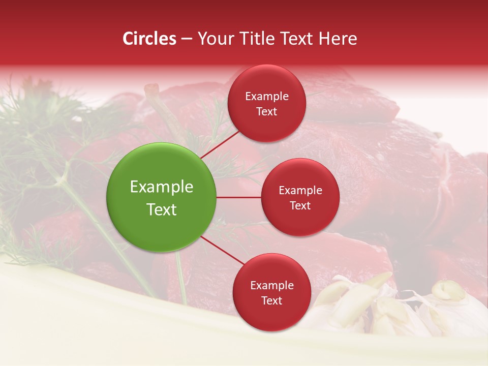 Pieces Cow Isolated PowerPoint Template