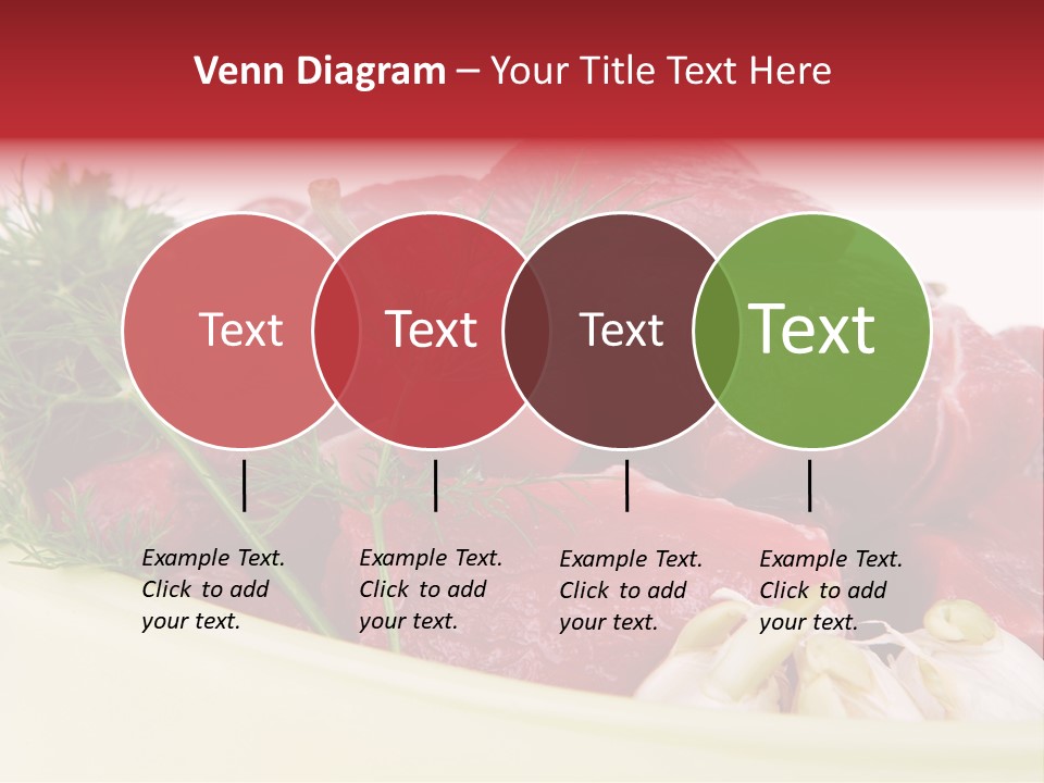 Pieces Cow Isolated PowerPoint Template