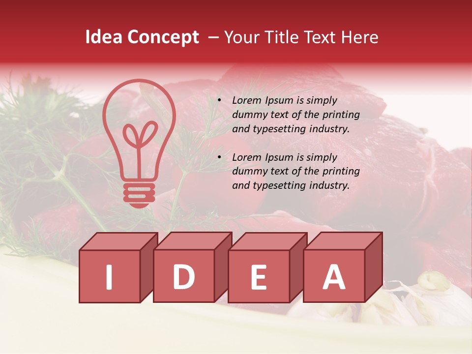 Pieces Cow Isolated PowerPoint Template