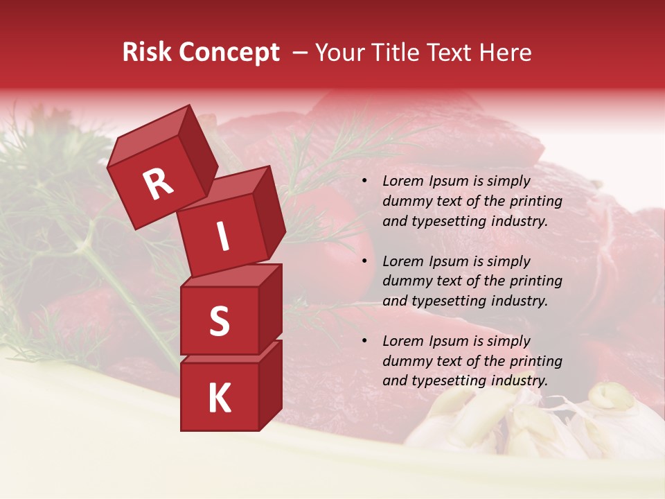 Pieces Cow Isolated PowerPoint Template