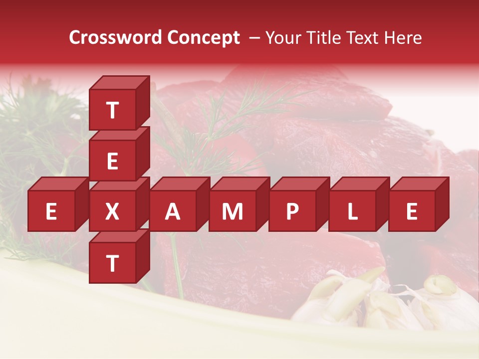 Pieces Cow Isolated PowerPoint Template