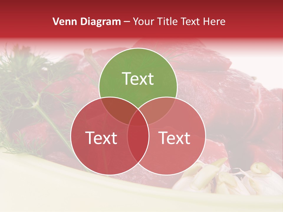 Pieces Cow Isolated PowerPoint Template