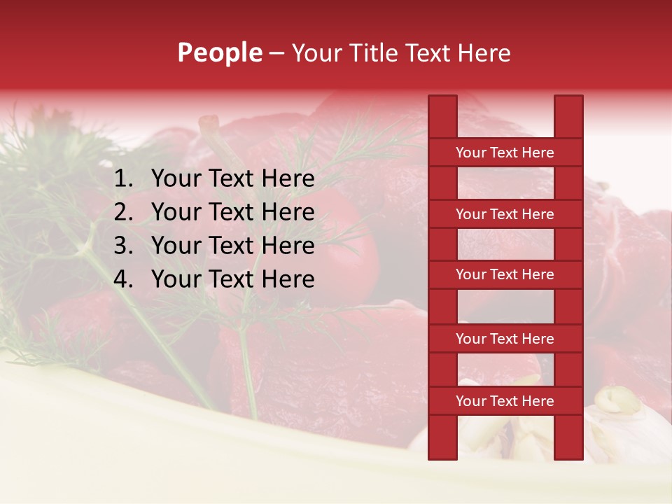 Pieces Cow Isolated PowerPoint Template