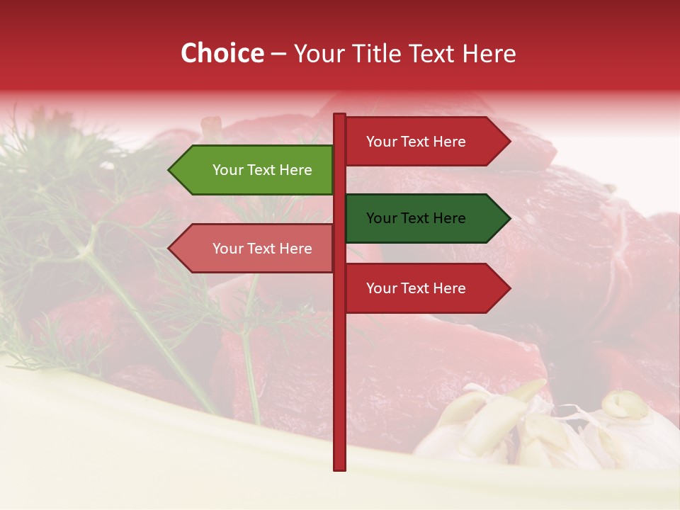 Pieces Cow Isolated PowerPoint Template