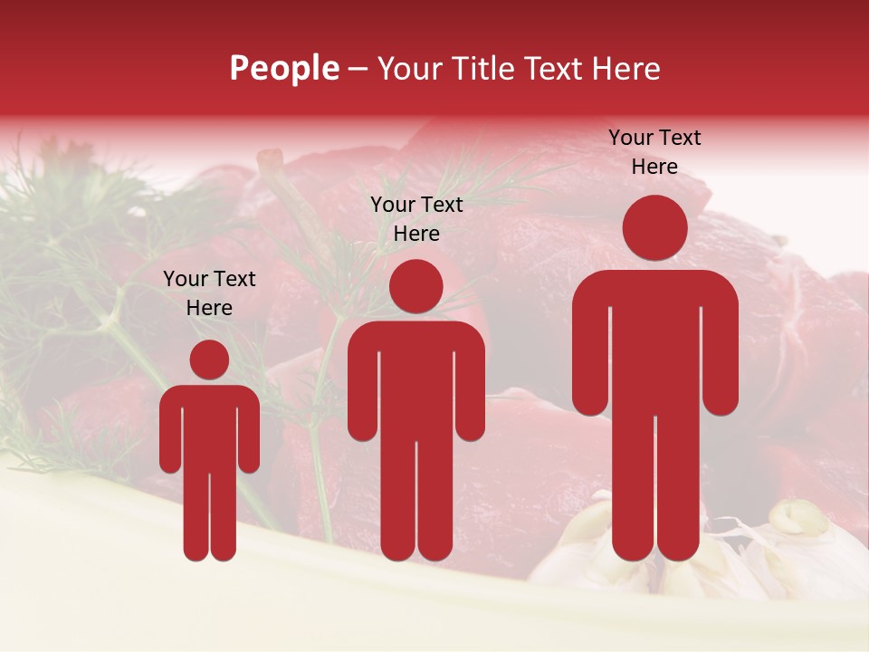 Pieces Cow Isolated PowerPoint Template