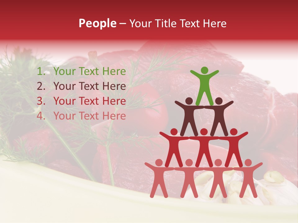 Pieces Cow Isolated PowerPoint Template