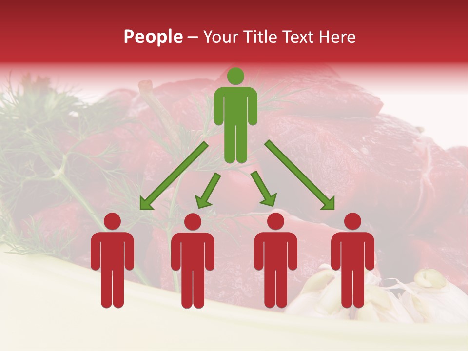 Pieces Cow Isolated PowerPoint Template