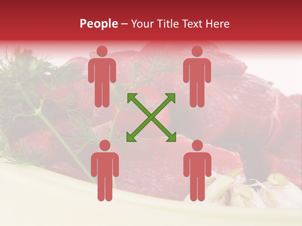 Pieces Cow Isolated PowerPoint Template