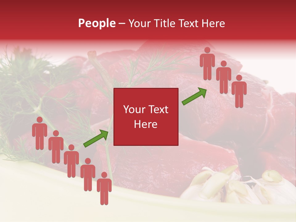 Pieces Cow Isolated PowerPoint Template