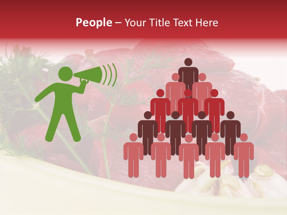 Pieces Cow Isolated PowerPoint Template