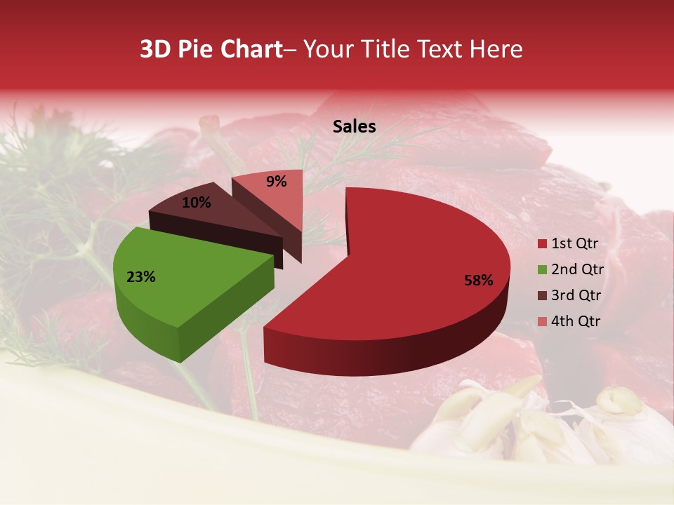 Pieces Cow Isolated PowerPoint Template